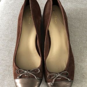 Cole Haan Nike air Wedges Sz 10 brown suede